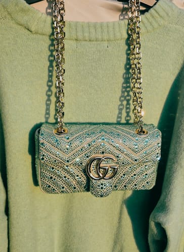 Gg Marmont Crystals Small Bag
